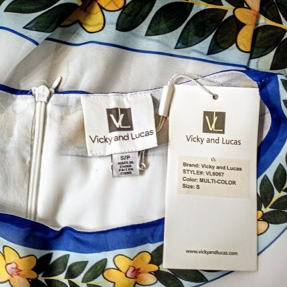 Vicky and Lucas Multicolor Floral Maxi Dress NWT - Picture 6 of 8